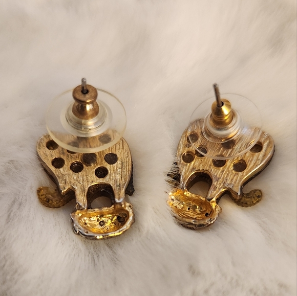 Elephant with Crystals earrings - Picture 3 of 4